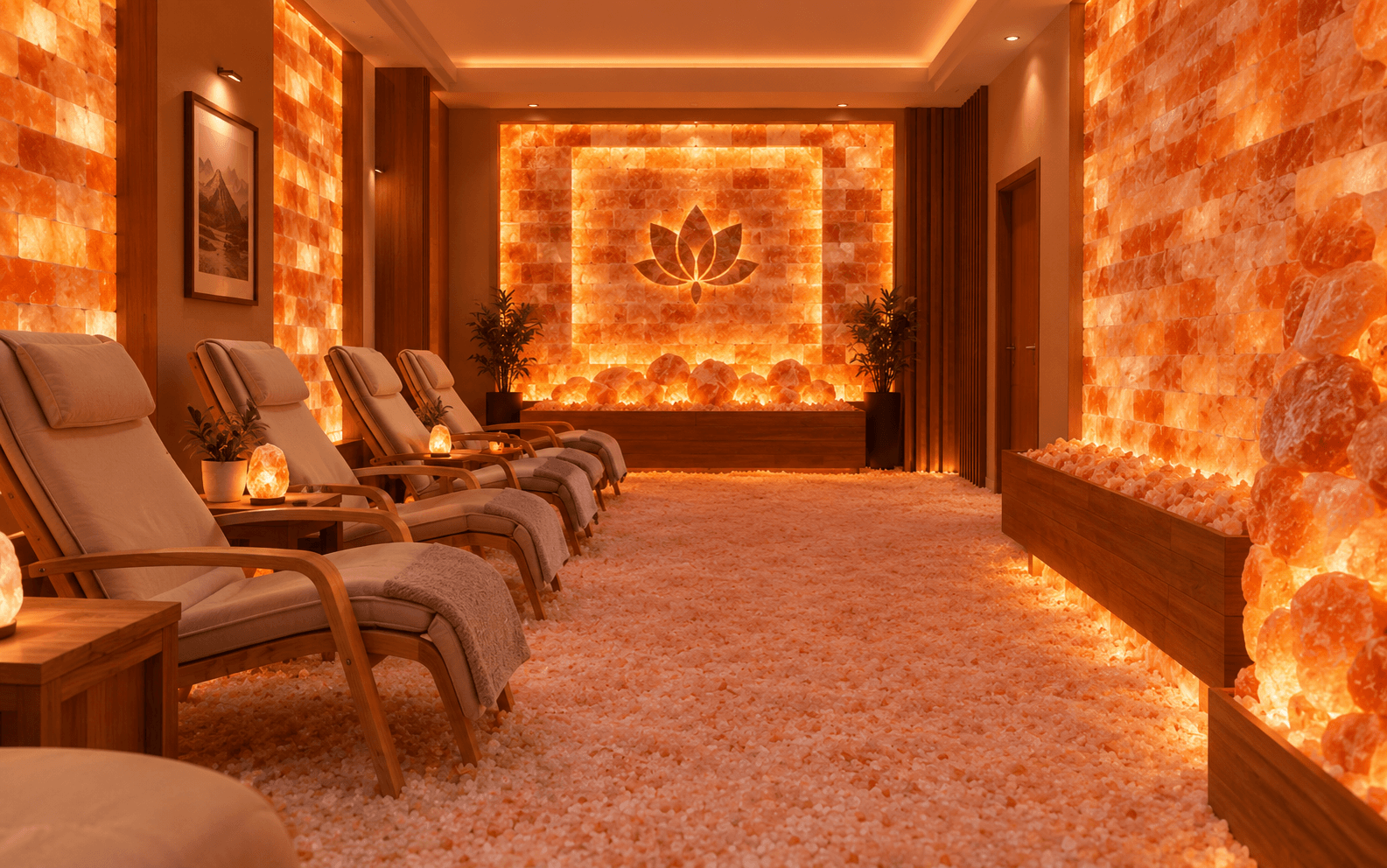 Wellness room finished with Himalayan salt